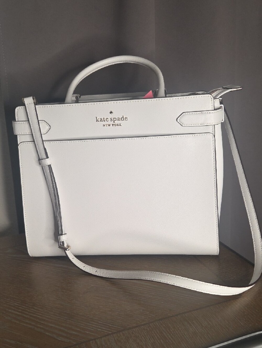 kate spade White Leather Top-Handle Satchel - Picture 10 of 11